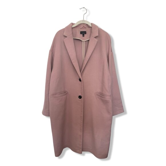 Topshop Blush Pink Oversized Longline Coat – UK 12 / US 8 - Picture 1 of 9